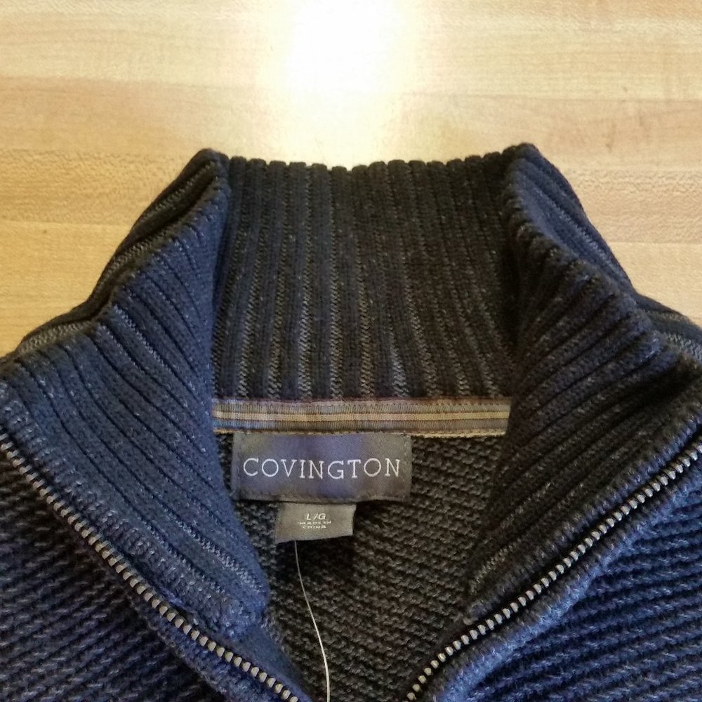 Covington Men's Dark Blue LS Sweater - Large